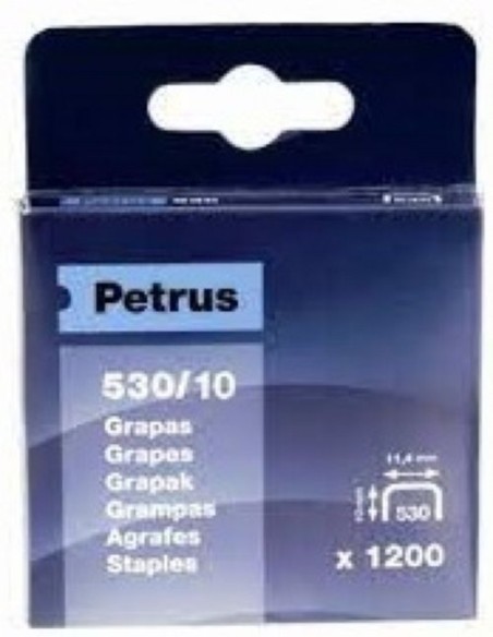 CAJA 1200 GRAPAS PETRUS Nº530 10 COBREADA